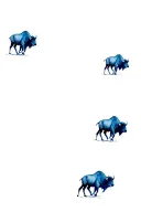 three buffalos running tattoo design idea