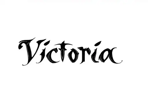 "Victoria " tattoo design idea