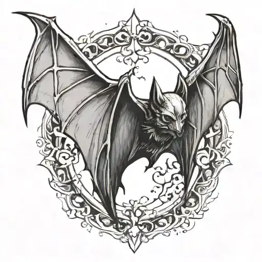 bat wings all along the arm tattoo design idea