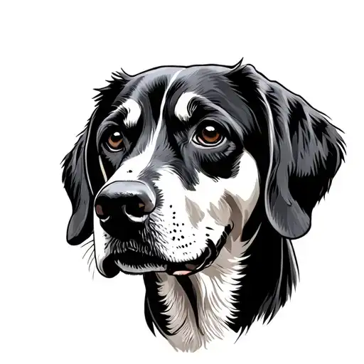 Coonhound tattoo design idea