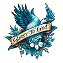 glory to god tattoo design idea