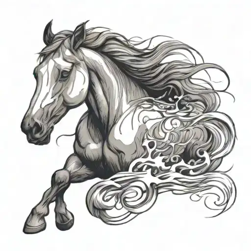 Wild Horse tattoo design idea