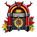 devilish Jukebox tattoo design idea