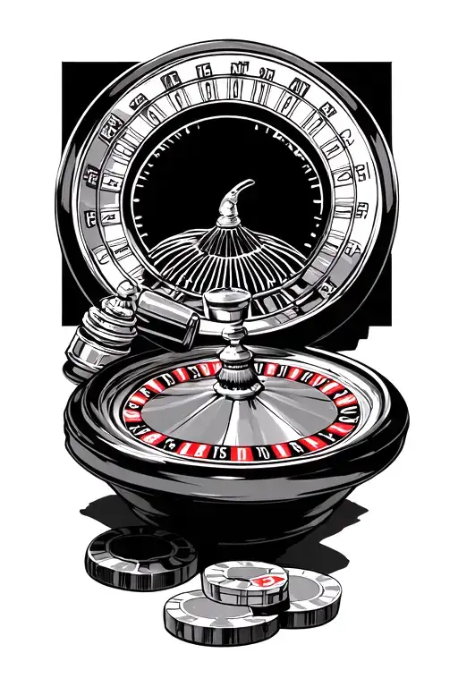 Small Roulette casino 6 27 22 tattoo design idea