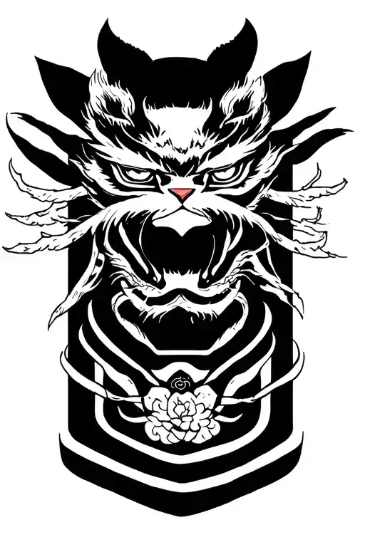 three tomoe curse mark tattoo design idea