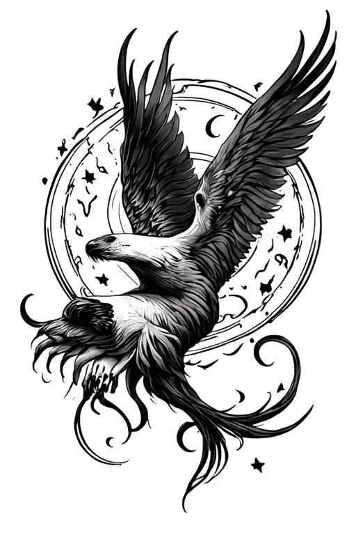 centered around the poem 'do not go gentle into the night', incorporate helping others and leadership into the design tattoo design idea