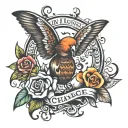 in loving memory cousin chance  tattoo design idea
