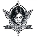 Abuse Survivor tattoo design idea