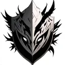 Using the pattern of pyrrha's headpiece in rwby (the same pattern that jaune ends up using at the bottom of his shield)  tattoo design idea