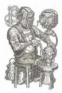 welder welding tattoo design idea