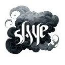 ambigram of skye cloud tattoo design idea