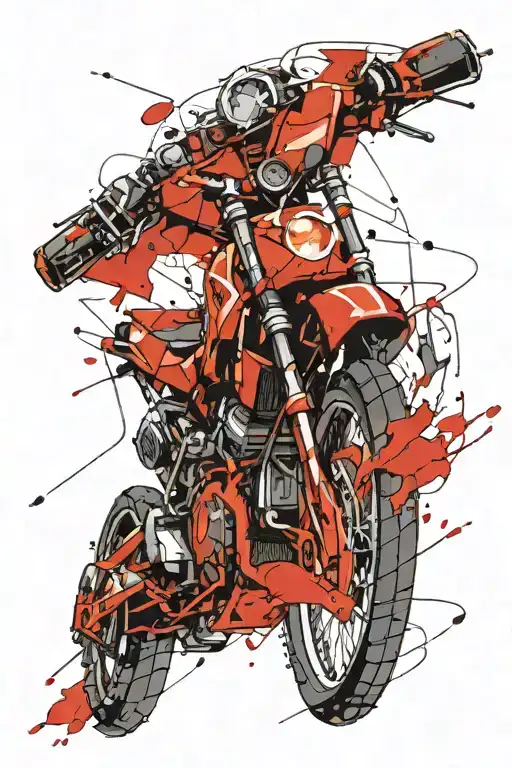 gemstone motorbike , weight lifting , electronic ,welding  tattoo design idea