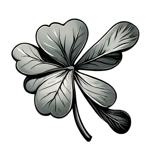 4 leaf clover property of Popz  tattoo design idea
