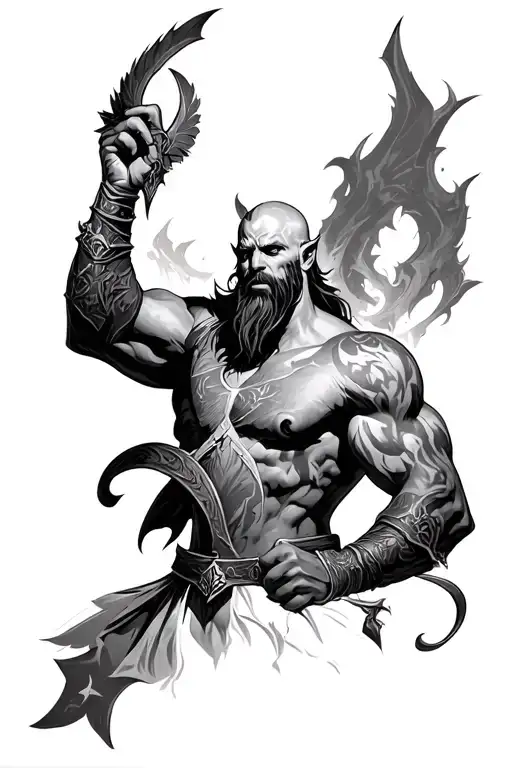 Baldur god of war tattoo design idea