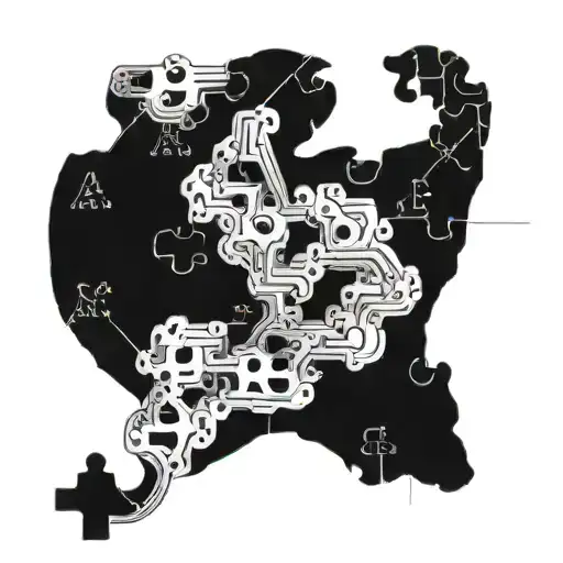 370  9 minds, 9 lives, 1 line... connected as one to become J.I.G.S.A.W Puzzle tattoo design idea