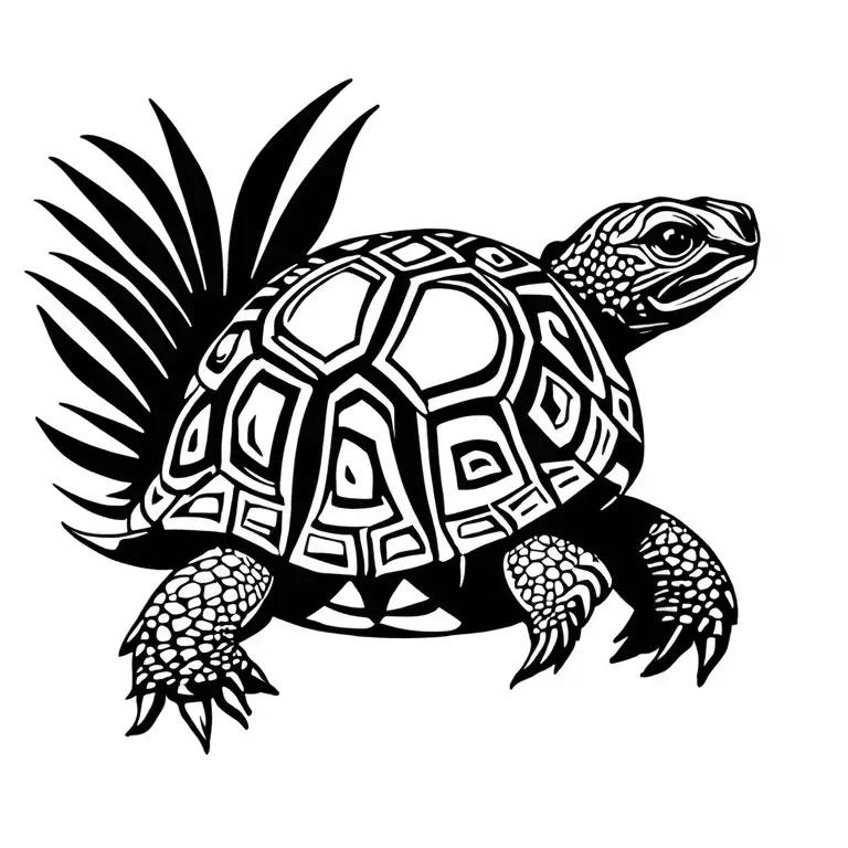tortoise tattoo design idea