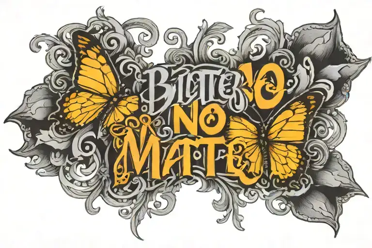Sibling tattoo using the phrase No Matter When. Incorporating aspects of time tattoo design idea