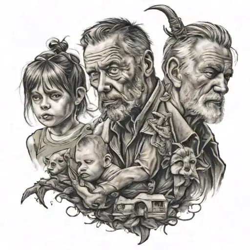 father would kill and die for his children tattoo design idea