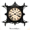 "This too shall pass…" "This too shall pass…" "This too shall pass…" simple roman clock tattoo design idea