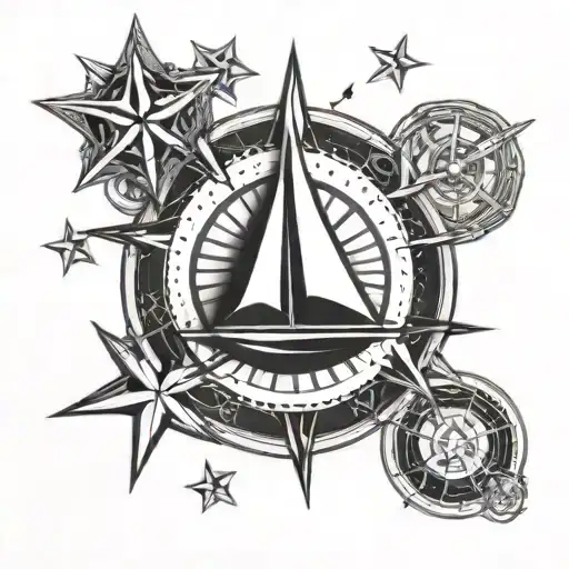 nautical star tattoo design idea