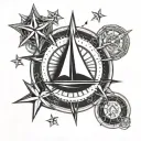 nautical star tattoo design idea