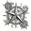 nautical star tattoo design idea