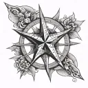 nautical star tattoo design idea