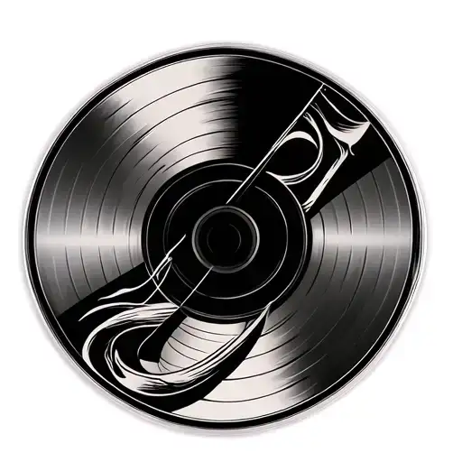 music CD tattoo design idea
