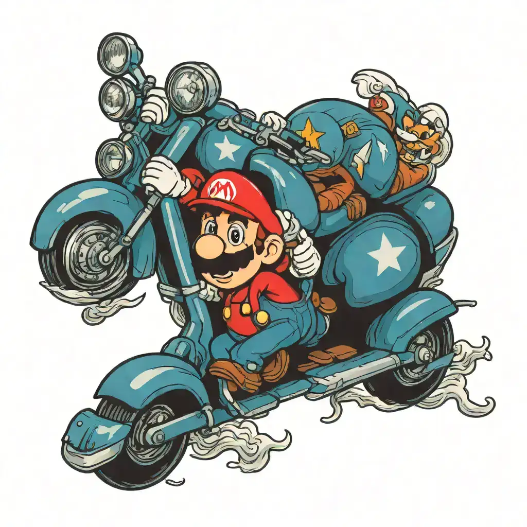 super mario tattoo design idea