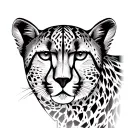 cheetah face tattoo design idea