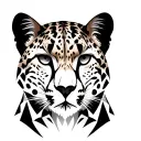 cheetah face tattoo design idea