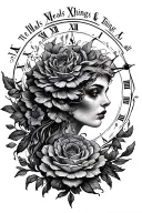 time heals all things tattoo design idea
