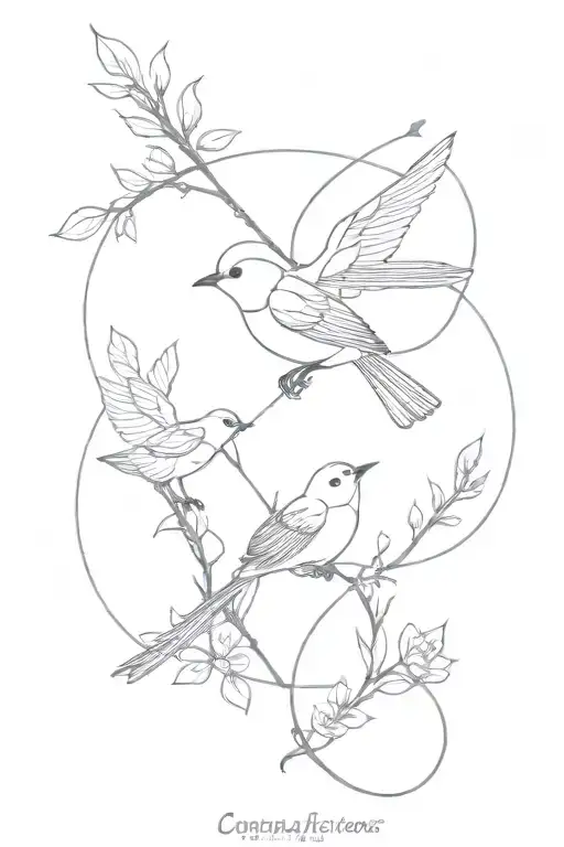 Bow, arrow and one wren sitting one tattoo design idea
