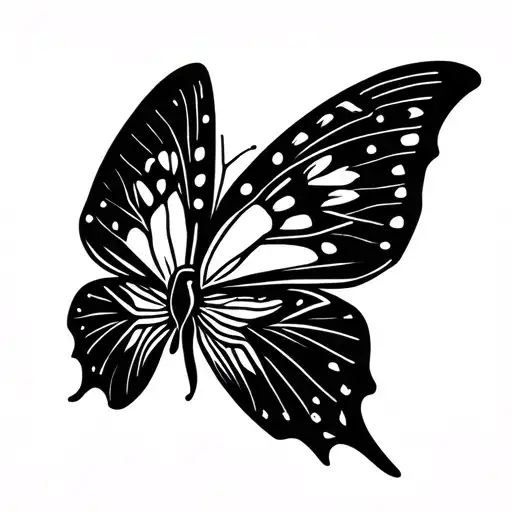 minimalistic butterfly tattoo, creative design with thin elegant lines, geometric and delicate style, perfect symmetry,  tattoo design idea