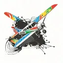 cessna 172 rainbow tattoo design idea
