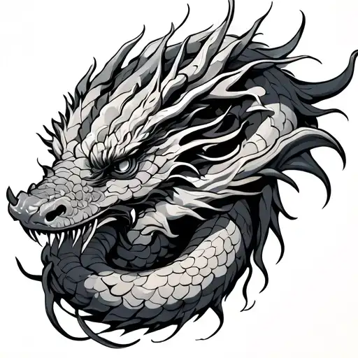 Dragon Wrapped Around Arm tattoo design idea