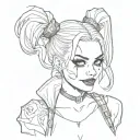 harley quinn tattoo design idea