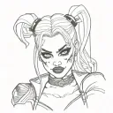 harley quinn tattoo design idea