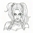 harley quinn tattoo design idea