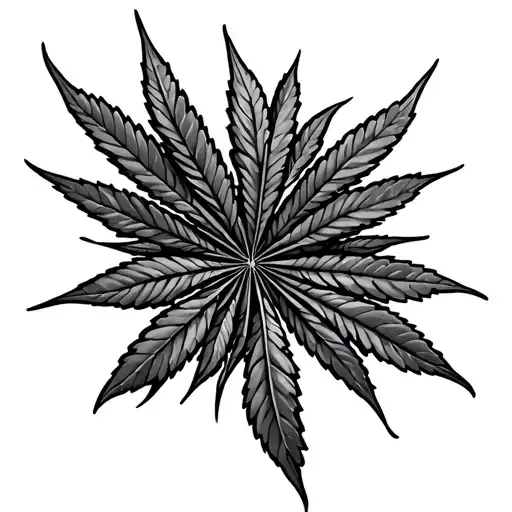elbow spider web with the side that mimics the sharp leaves of marijuana tattoo design idea