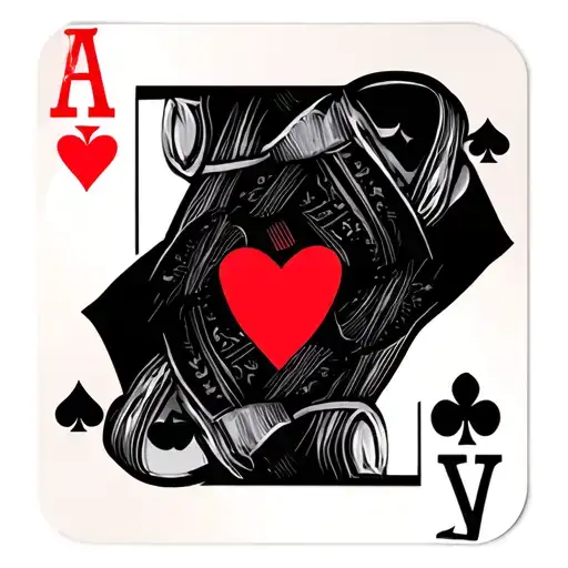 Just a small outside lower calf of black jack a j of hearts with an ace of clubs the jack is red and clubs in black  tattoo design idea