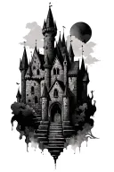 Gothic Castle tattoo design idea