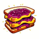 peanut butter & jelly sandwich tattoo design idea
