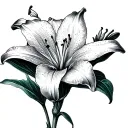 "Elli" lily flower tattoo design idea