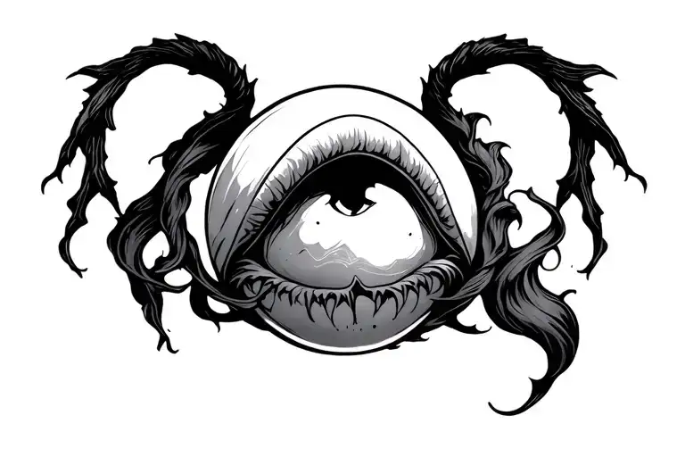 succubus style womb tattoo with ovum tattoo design idea