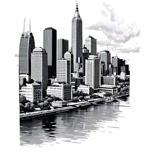 Atlanta Skyline tattoo design idea