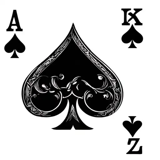7 of spades 2 of diamonds poker card tattoo design idea