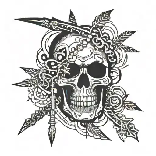 death is certain life is not  tattoo design idea