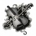 fiddle tattoo design idea