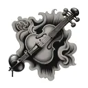 fiddle tattoo design idea